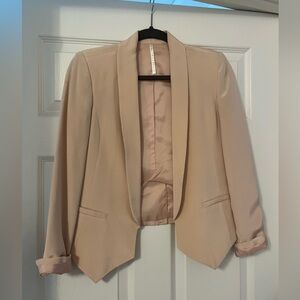 Truth and Pride Blush Silk Blazer